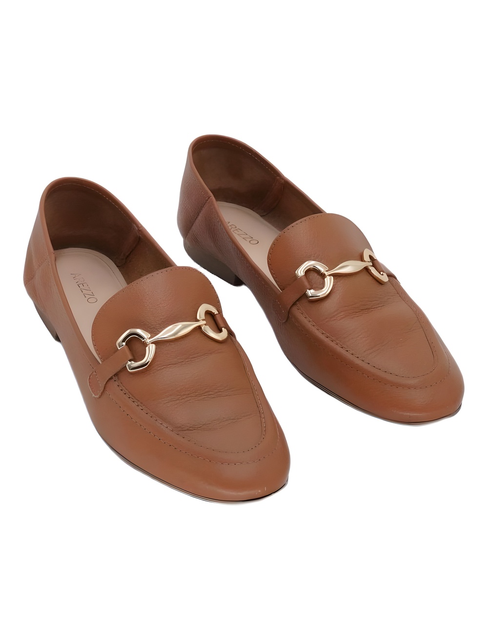 Arezzo Womens Emma Horsebit Loafers Roast Caramel Size 8.5M